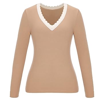 Solov LACE UP THERMAL TOPS ベージュ 予約》LACE UP THERMAL TOPS – SOLOV